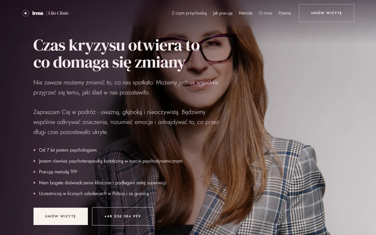 Сайт, который мы сделали, Lilo Clinic, Краков