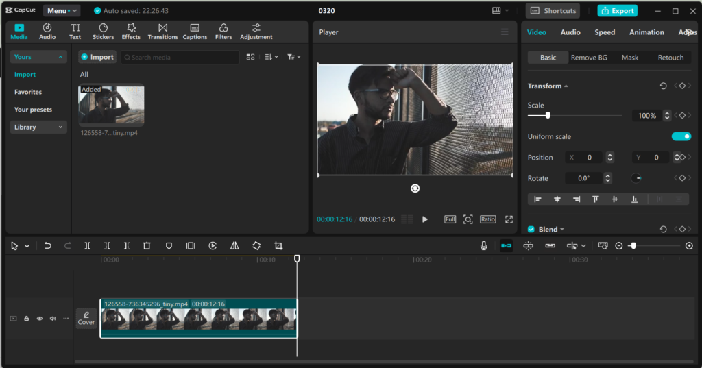 capcut User Interface and Experience